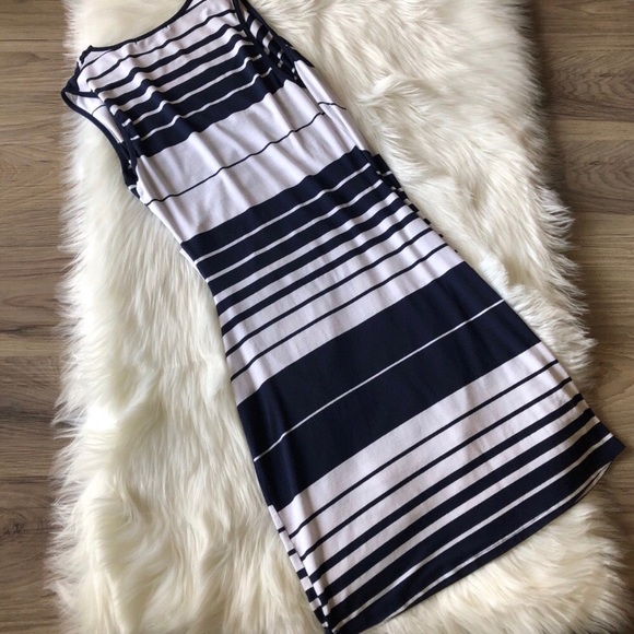 Michael Stars Faux Wrap Dress Navy & White Size XS - Picture 5 of 5